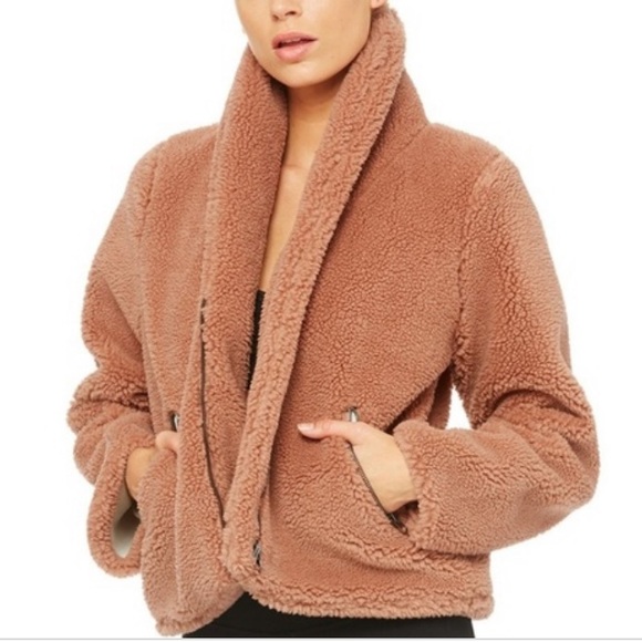 ALO Yoga Jackets & Blazers - Alo Yoga Apricot Teddy Coat L
